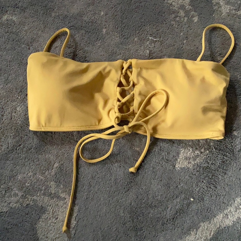 yellow swimsuit top